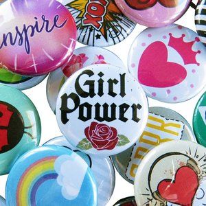 Cute Buttons Pins Set Gifts for Girls Teens Tweens - 1 Inch Pinback Button Pack